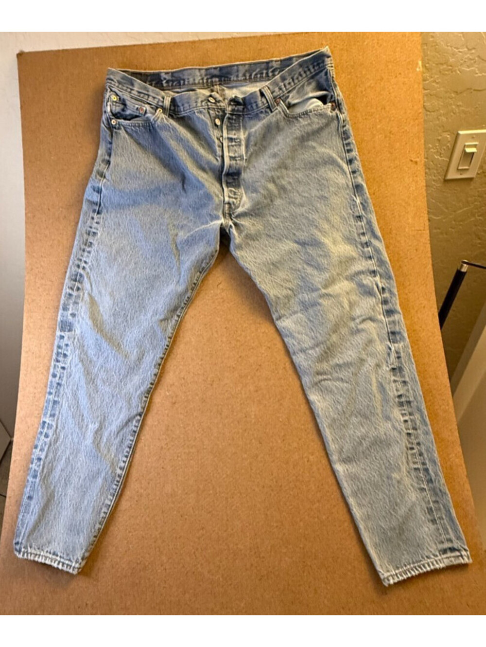 Vintage Levis 501xx Jeans Mens 44x34 Blue Made in USA Straight Leg Button Fly